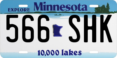 MN license plate 566SHK