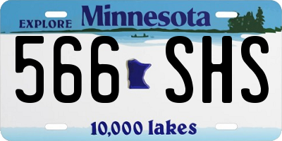 MN license plate 566SHS
