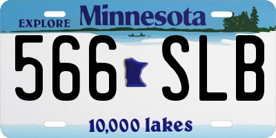 MN license plate 566SLB