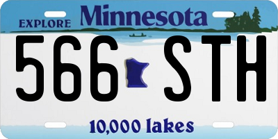 MN license plate 566STH