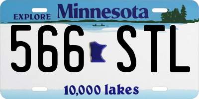 MN license plate 566STL