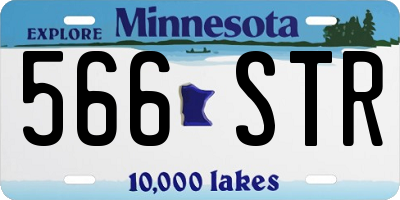 MN license plate 566STR