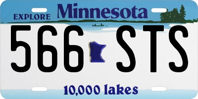 MN license plate 566STS