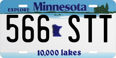 MN license plate 566STT