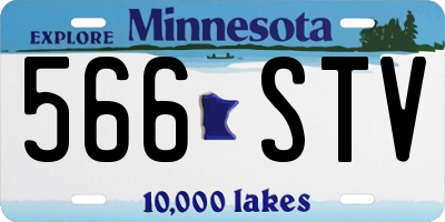 MN license plate 566STV