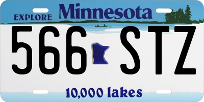 MN license plate 566STZ