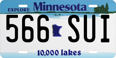 MN license plate 566SUI