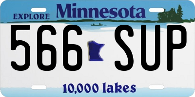 MN license plate 566SUP