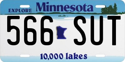 MN license plate 566SUT