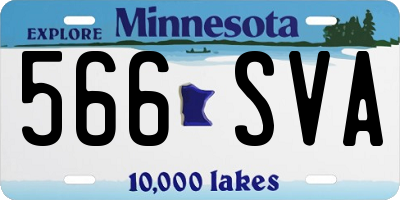 MN license plate 566SVA