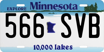 MN license plate 566SVB
