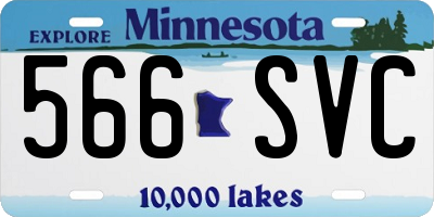 MN license plate 566SVC