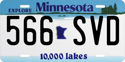 MN license plate 566SVD
