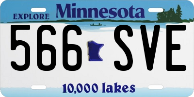 MN license plate 566SVE