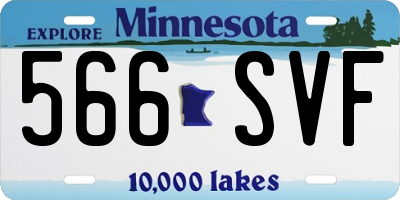 MN license plate 566SVF