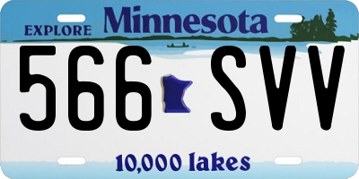 MN license plate 566SVV