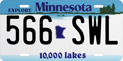 MN license plate 566SWL