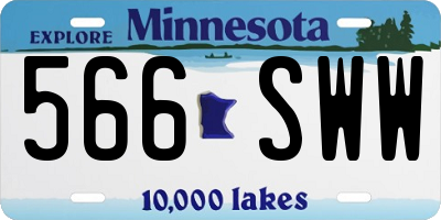MN license plate 566SWW