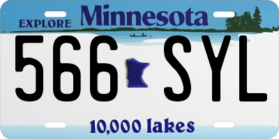 MN license plate 566SYL