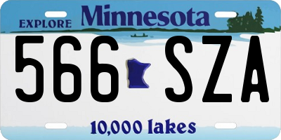MN license plate 566SZA