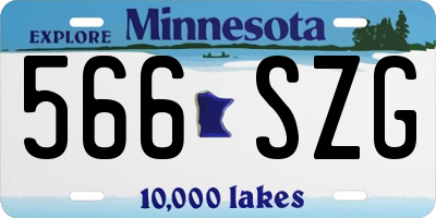 MN license plate 566SZG