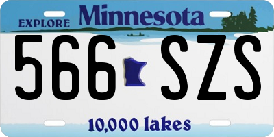 MN license plate 566SZS
