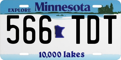 MN license plate 566TDT