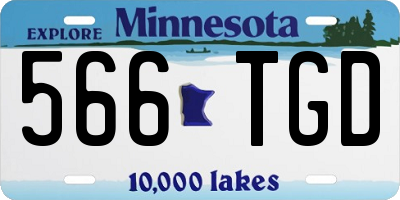 MN license plate 566TGD