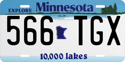MN license plate 566TGX