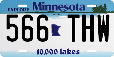 MN license plate 566THW