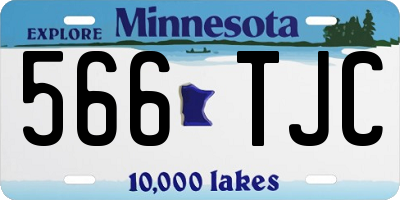 MN license plate 566TJC