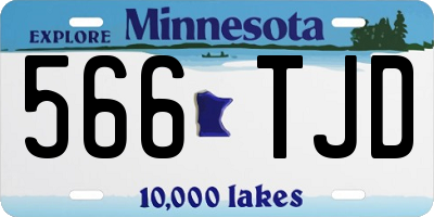 MN license plate 566TJD