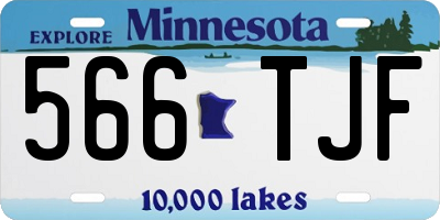 MN license plate 566TJF