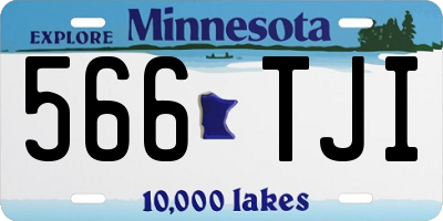 MN license plate 566TJI