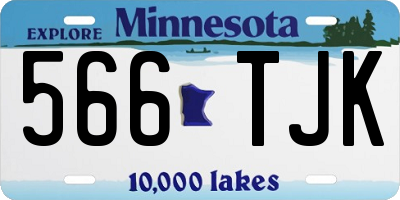 MN license plate 566TJK