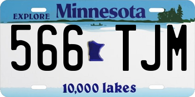 MN license plate 566TJM
