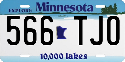 MN license plate 566TJO