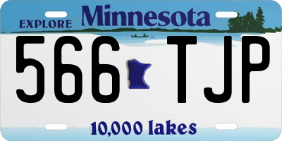 MN license plate 566TJP