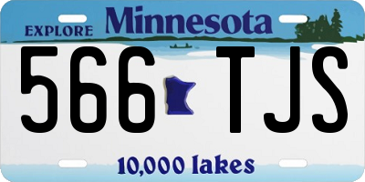 MN license plate 566TJS