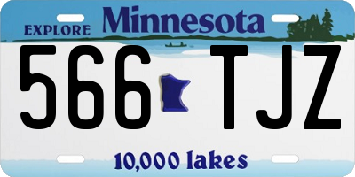 MN license plate 566TJZ