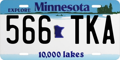 MN license plate 566TKA