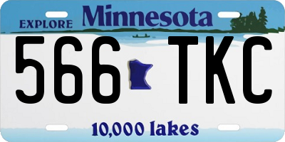 MN license plate 566TKC