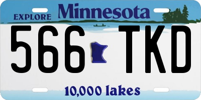 MN license plate 566TKD