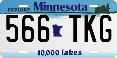 MN license plate 566TKG