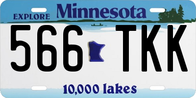 MN license plate 566TKK