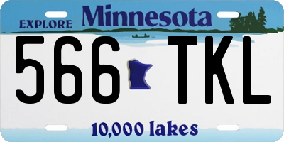 MN license plate 566TKL