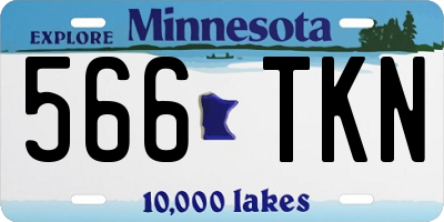 MN license plate 566TKN