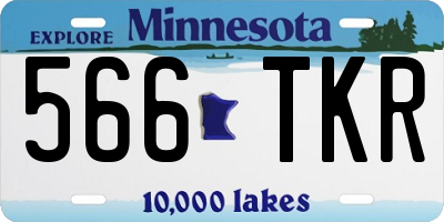 MN license plate 566TKR