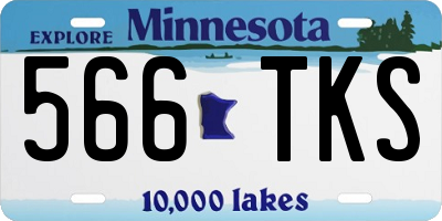 MN license plate 566TKS