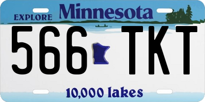 MN license plate 566TKT